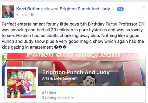 punch and judy pupet kids show