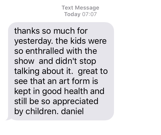 punch and judy message